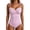 /c47Pink149, variant on WEIGFI Womens Swimwear One-Piece Spaghetti Strap V-Neck Beachwear Sweet Tie Knot Ruffles Striped Bathing Suit Tummy Control Stylish Pool Swimsuit,OTHER,L