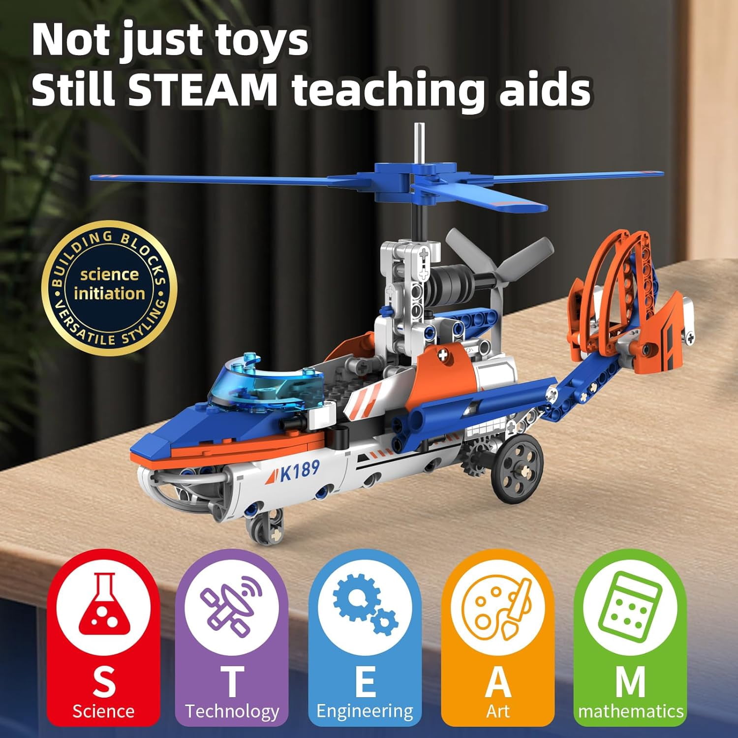 5 in 1 Airplane Building Block Set with APP & Remote Control STEM Toy,DIY Aircraft Building Kit Rechargeable Airplanes Model Toys Gifts for Boys Age 8-14 (325 PCS)