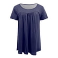 thumbnail image 2 of Sweet Home Farm Short Sleeve Shirts for Women Ladies Casual Letter Printed T Shirt T Shirts for Women Dark Blue, 2 of 4
