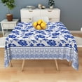 thumbnail image 3 of Tchckioa 52x52 Inch Square Tablecloth for Outdoor Party Decor,Washable Table Cloth Cover,Blue Floral, 3 of 6