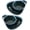 Navy Blue, variant on Divided Ceramic Plate With Handle Bowls, Multi Use For Snack Soup Dip, Home Dining Set