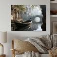 thumbnail image 2 of Designart "Canals Graphite Canal Mystical" Canals Metal Art Print, 2 of 5