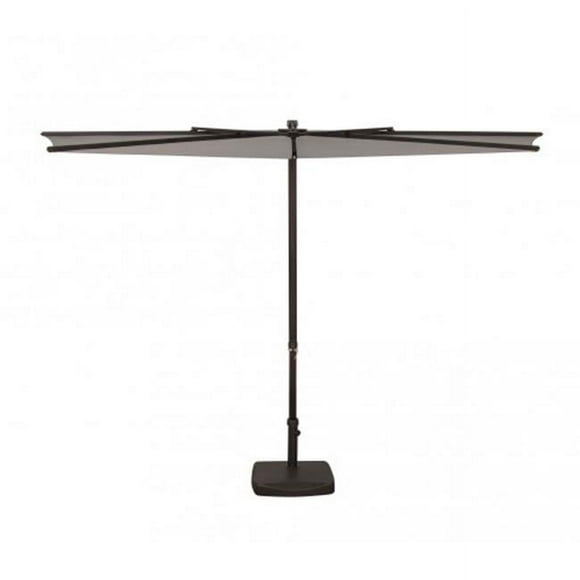 SimplyShade SSUA4599-P0104 9 ft. Amelia Half Umbrella, P0104 Stone