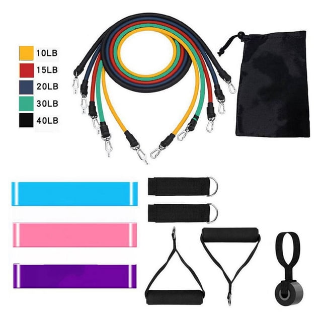 Bangcool 14PCS Sport Band Set Exercises Band Pull Band Fitness Rope for Training