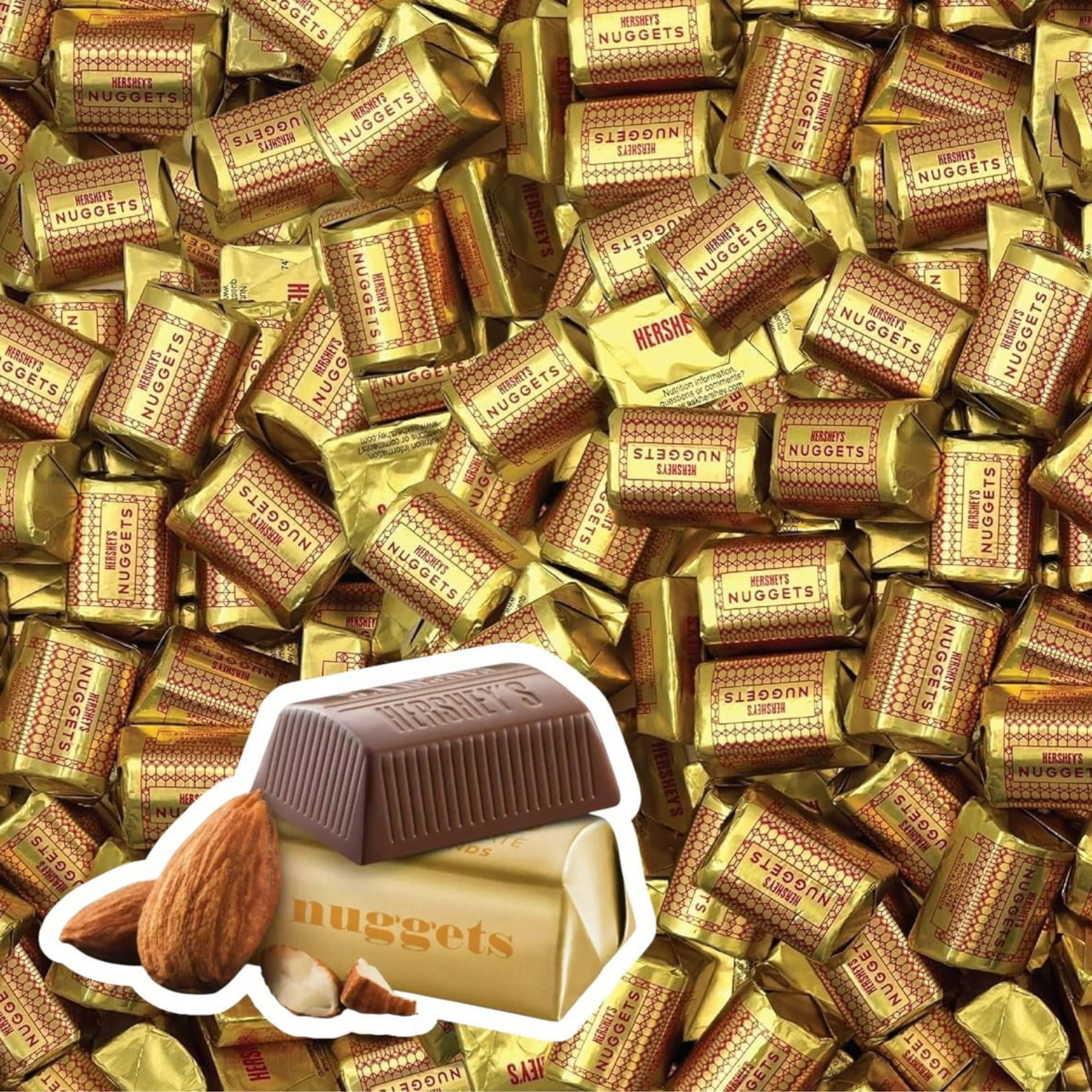 Hershey's Nuggets Milk Chocolate with Almonds Candy, Share Pack 3 LBS