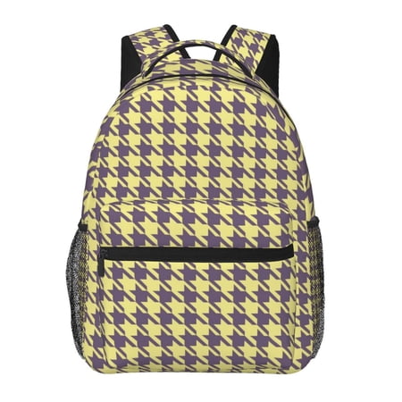 LNWH Backpacks, Houndstooth Check Patterns Casual Outdoor Backpack for Students for Laptop, Suitable for 15.6 Inches Notebook