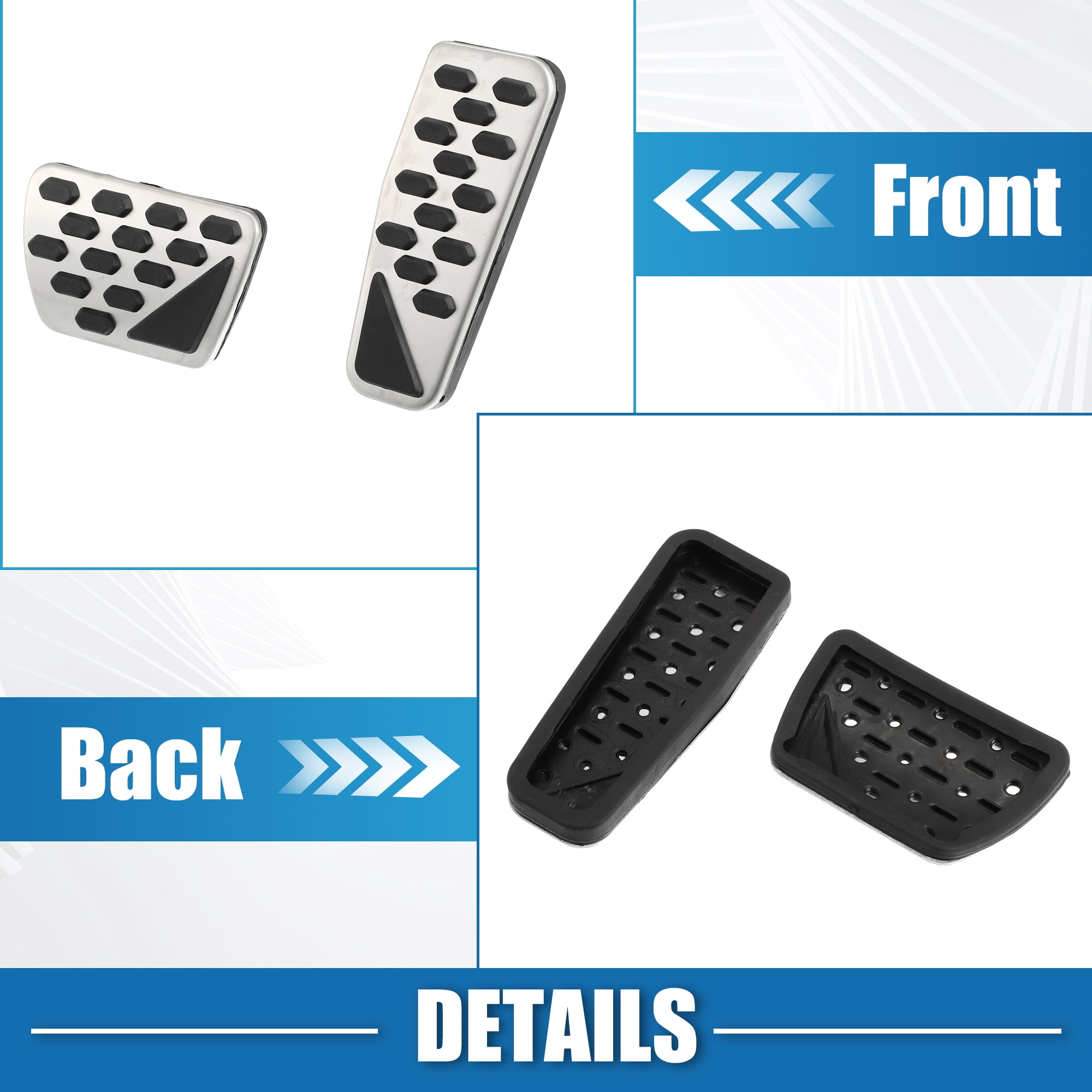 Unique Bargains Gas Brake Pedal Cover for Jeep Wrangler JL 2018-2023 Gladiator