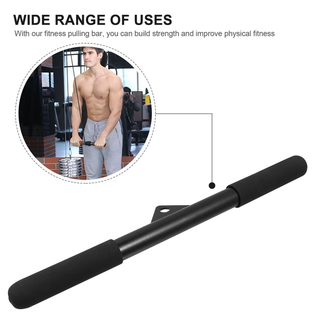 HORIALENCE Gym Equipment Lifting Rod Steel Black 40X3X3in For Men Women Multi-Workouts 1 Set