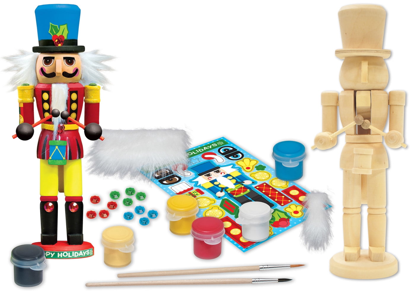 Works of Ahhh Holiday Craft Set - Nutcracker Drummer Wood Paint Kit
