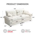 thumbnail image 4 of 84" Modern Chenille Loveseat - Pocket Spring & Memory Foam Sofa for Home/Office, 4 of 8