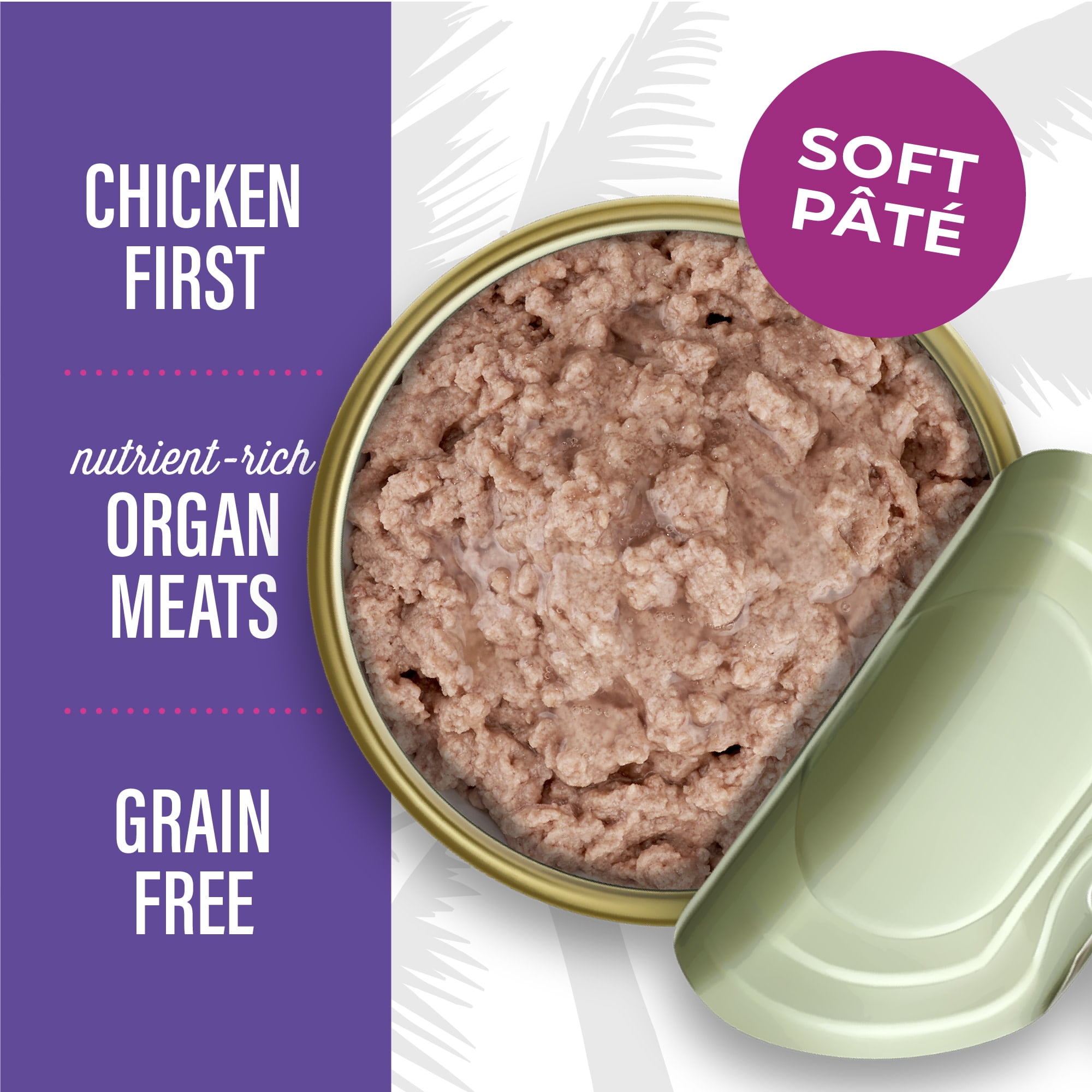 (12 pack) Tiki Cat After Dark Pate Wet Cat Food, Chicken & Quail, 3 oz. Can