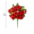 thumbnail image 3 of Red Artificial Daisy Flowers with Green Leaves, Bouquet for Living Room Table Decor, Fall Decoration 1 Set, 3 of 4