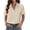 Champagne, variant on Shirts for Women Trendy Rolled Cuffed Short Sleeve Button Up Blouse Business Casual Tops