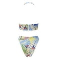 thumbnail image 4 of Trajes de baño para mujer Hawaiian Sexy Deep V Neck Front Cross Halter Traje de baño Cheeky Bottom Beachwear Sets Fridja  nalpqowj51033, 4 of 6