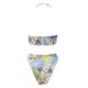 thumbnail image 4 of Trajes de baño para mujer Hawaiian Sexy Deep V Neck Front Cross Halter Traje de baño Cheeky Bottom Beachwear Sets Fridja  nalpqowj51031, 4 of 6