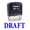 Blue, variant on Printtoo DRAFT Self Inking Rubber Stamp Office Stationary Custom Stamp-Black