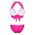 thumbnail image 6 of Hilor Women's Two Piece Swimsuits Sexy Triangle Bikini Set Halter Push Up Bathing Suits, 6 of 7