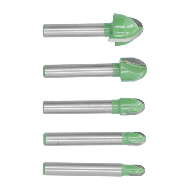 Broca para enrutador Cove Box, 5 piezas Enrutador para caja de ensenada Broca para caja de ensenada Enrutador de punta redonda Acabado de lujo