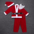 thumbnail image 1 of Christmas Santa Claus Suit For Kids Boys Xmas New Year Red Outfit Long Sleeves Tops Hat Beard Trousers Child Halloween CosplayM Gong Bohan LED, 1 of 2