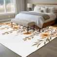 thumbnail image 4 of 5'x7' Area Rugs, Brown Floral Indoor Outdoor Area Rug for Living Room Bedroom, Farmhouse Spring Flowers Leaves Washable Bathroom Rugs Kitchen Floor Carpet Mats Home Decor Aesthetic, 4 of 8