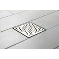 thumbnail image 3 of Oatey DSS4040R2 4 x 4 in. Stainless Steel Square Shower Drain with Wave Pattern Drain Cover, 3 of 9
