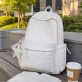thumbnail image 4 of Star and Stripe Student School Backpack,Fresh Storage Bookbag and Casual Travel Daypack for Campus,Classes,Commuting,Weekend Trips and Everyday Use,White, 4 of 7