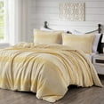 thumbnail image 2 of Chezmoi Collection 3-Piece Cotton Clip Jacquard Duvet Cover Set Queen, Boho Chic Textured Striped Comforter Cover with Button Closure, Pale Orange/White, 2 of 9