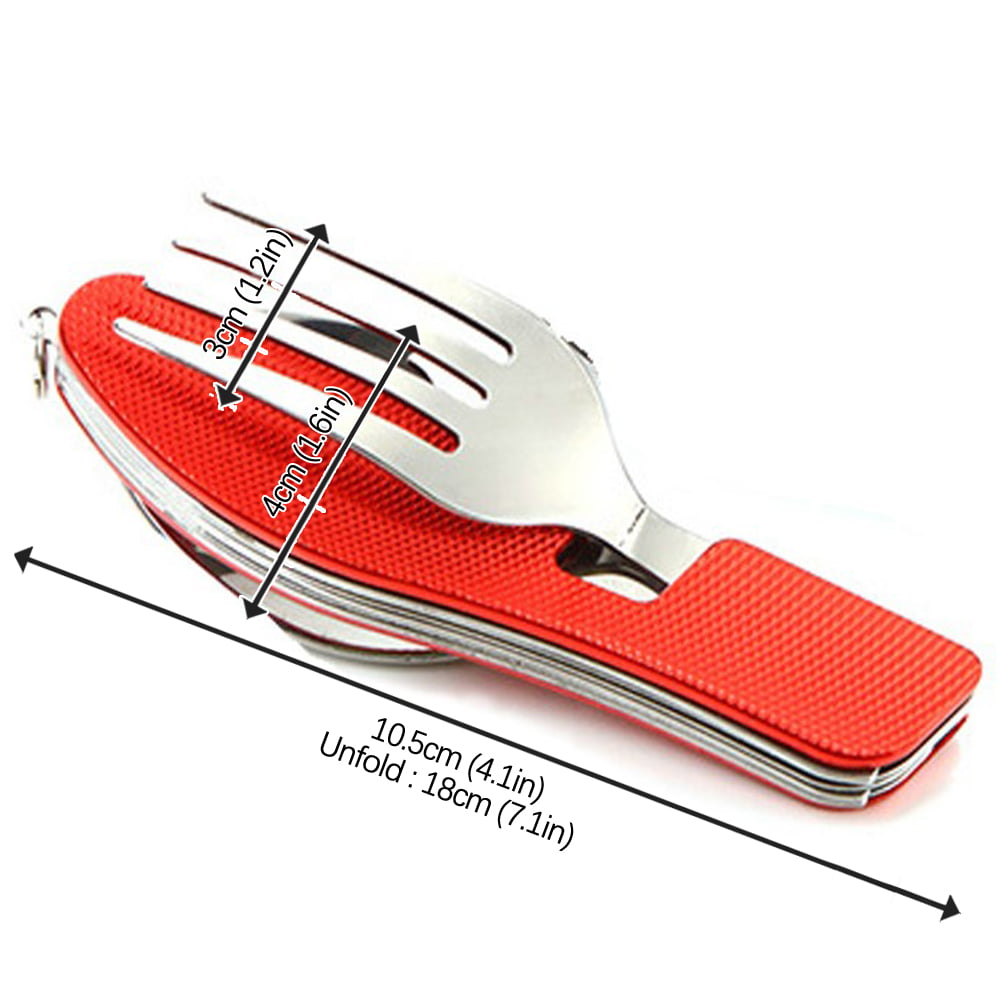 Box Details about   3Pcs Travel Camping Hiking Picnic Folding Cutlery Set Fork Spoon Utensil 