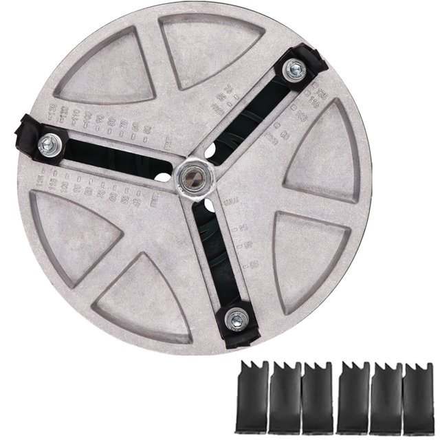 Herramienta De Sierra De Corona Redonda Ajustable Kit de perforación ajustable de plástico para sierra, aleación, ahorro de tiempo para madera contrachapada (con 6 hojas)