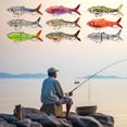 thumbnail image 4 of Daily Mix Store Robotic Swimming Fishing Lure Usb Rechargeable 3d Bionic Fish Bait With Auto Swimming Led Light Attraction for Freshwater Saltwater 19cm Common Shad, 4 of 8