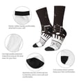 thumbnail image 4 of Honeii Piano Keys With Musical Notes Print Adult Socks,Crew Socks,Casual Calf Socks,Daily Wear Socks for Men & Women, Perfect for Sports, Casual and Everyday Use, 4 of 6
