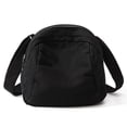 thumbnail image 1 of Canvas Shell Hobo Bag Zipper Unisex Washable Solid Handbag Pouch (Black), 1 of 10