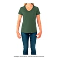 thumbnail image 3 of Playera Fruit Of The Loom para Mujer, Cuello V Manga Corta Verde Talla  CH, 3 of 4