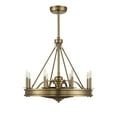 thumbnail image 2 of Warm Brass Eight Light Fan D'lier from the Lyon Collection, 2 of 6