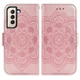 thumbnail image 6 of Asuwish Compatible with Samsung Galaxy S21 5G 6.2 inch Wallet Phone Case and Tempered Glass Screen Protector Flip Credit Card Holder Stand Mandala Flower Cell Cover for S 21 21S G5 Women Men Pink, 6 of 9