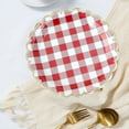 thumbnail image 5 of Rkxzt 10 count Red and White Gingham Paper Plates 7 inch Disposable Checkered Paper Plates Bulk Classic Plaid Paper Plates for Dinner Picnic BBQ Christmas New Year Birthday Party, 5 of 5