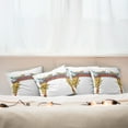 thumbnail image 4 of Ambesonne Dragon Throw Pillow Cover 4 Pack, Eastern Building and Dragon, 18", Yellow Blue and Red, 4 of 5