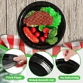 thumbnail image 3 of CACASO 100 PCS Black Paper Plates, AFN19 Inches, Contemporary Style, Round, Disposable, Heavy-Duty, Ideal for Parties, Weddings, and Holidays, 3 of 3