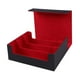 thumbnail image 3 of Caja de baraja de cartas coleccionables, caja de cartas de 3 filas, organizador de tarjetas de juego de cuero PU portátil, estuche para tarjetas de Negro y rojo, 3 of 8