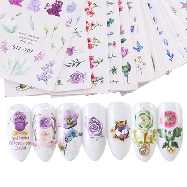 24 Sheets Manicure Sticker Creative Decorative Nail Art Decal Nail Sticker