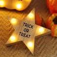 thumbnail image 3 of Halloween de madera iluminado para mesa, 2 piezas iluminan el adorno de decoraciones de mesa de Halloween, 3 of 5