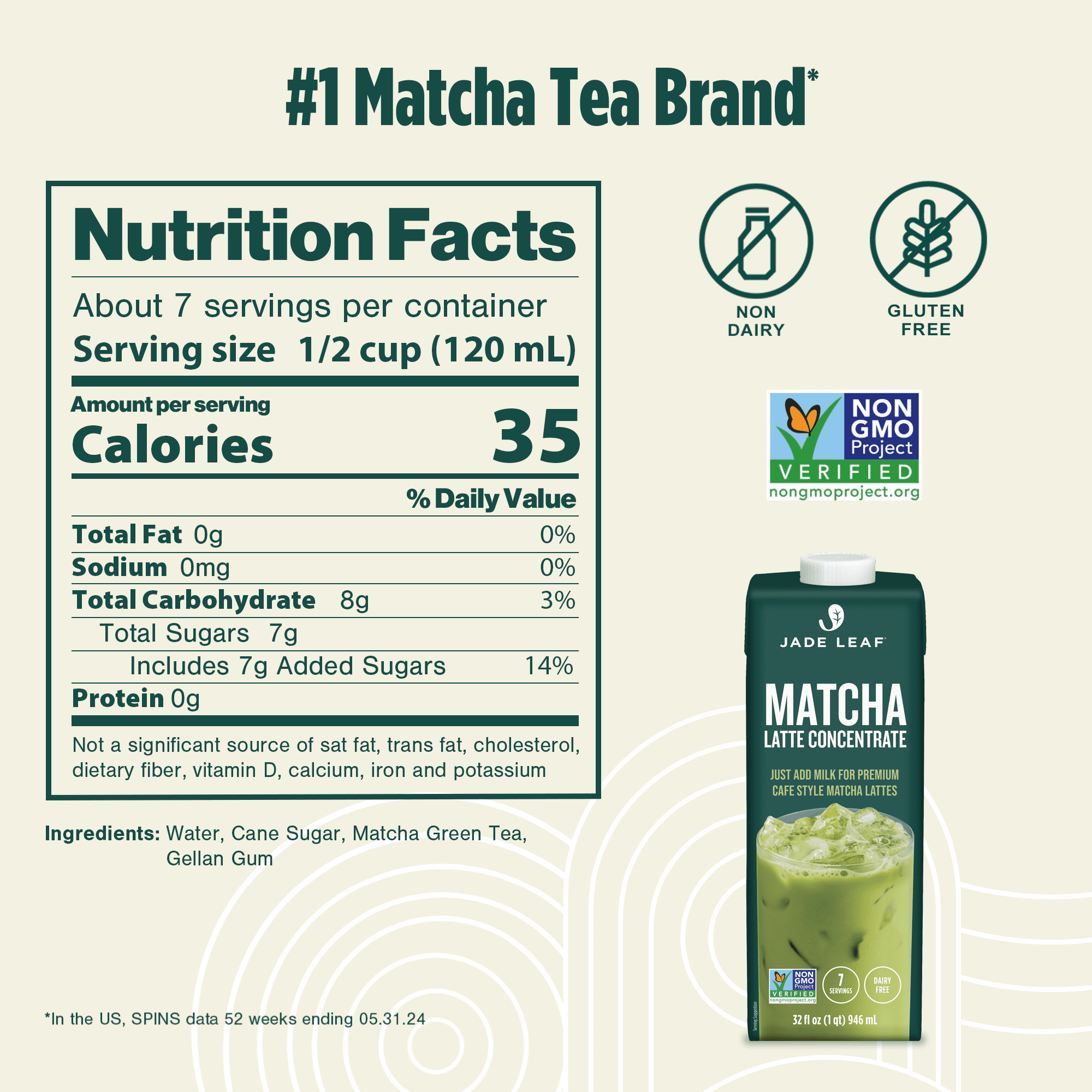 Jade Leaf 32 fl oz Matcha Green Tea Latte Mix Concentrate