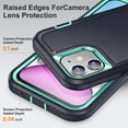 thumbnail image 6 of JTCASES for iPhone 11 Case, Shockproof Anti-drop PC Frame Anti-slip Strip Silicone Back Shell Rugged Anti-scratch for iPhone 11 (6.1" 2019) - Black+Green, 6 of 8