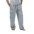 thumbnail image 4 of Pro Club Mens Heavyweight Cargo Sweatpants, Heather Grey, Medium, 4 of 7