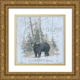 thumbnail image 1 of Phillips, Anita 15x15 Gold Ornate Wood Framed with Double Matting Museum Art Print Titled - Bears World Gray, 1 of 4