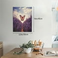 thumbnail image 2 of Kdxio Butterfly Over Lavender Pattern Canvas Wall Art 12x16 Inches - Waterproof HD Print Solid Wood Frame for Living Room & Bathroom,Vertical, 2 of 8