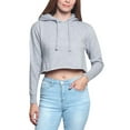 thumbnail image 4 of G-Style USA Women's Long Sleeved Crop Top Hoodie LH13118 - Heather Gray -Large, 4 of 8