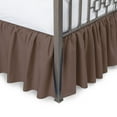 thumbnail image 2 of Ruffled Bed Skirt with Split Corners - King, Brown, 18" Drop Bedskirt- Blissford, 2 of 2