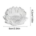 thumbnail image 3 of Gallickan Glass Tealight Holder, Lotus Flower Shaped Candle Stand, Crystal Clear Tea Light Candlestick, Elegant Table Decor for Holiday Wedding Party, A, 3 of 7