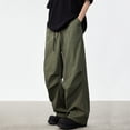 thumbnail image 2 of Men's Summer Casual Work Outdoor Straight Leg Cargo Pants with Comfortable Durable Lightweight Fabric for Daily Wear Pants Mens Fashion Joggers Sports Pants Trousers Mens Long Pants, 2 of 7